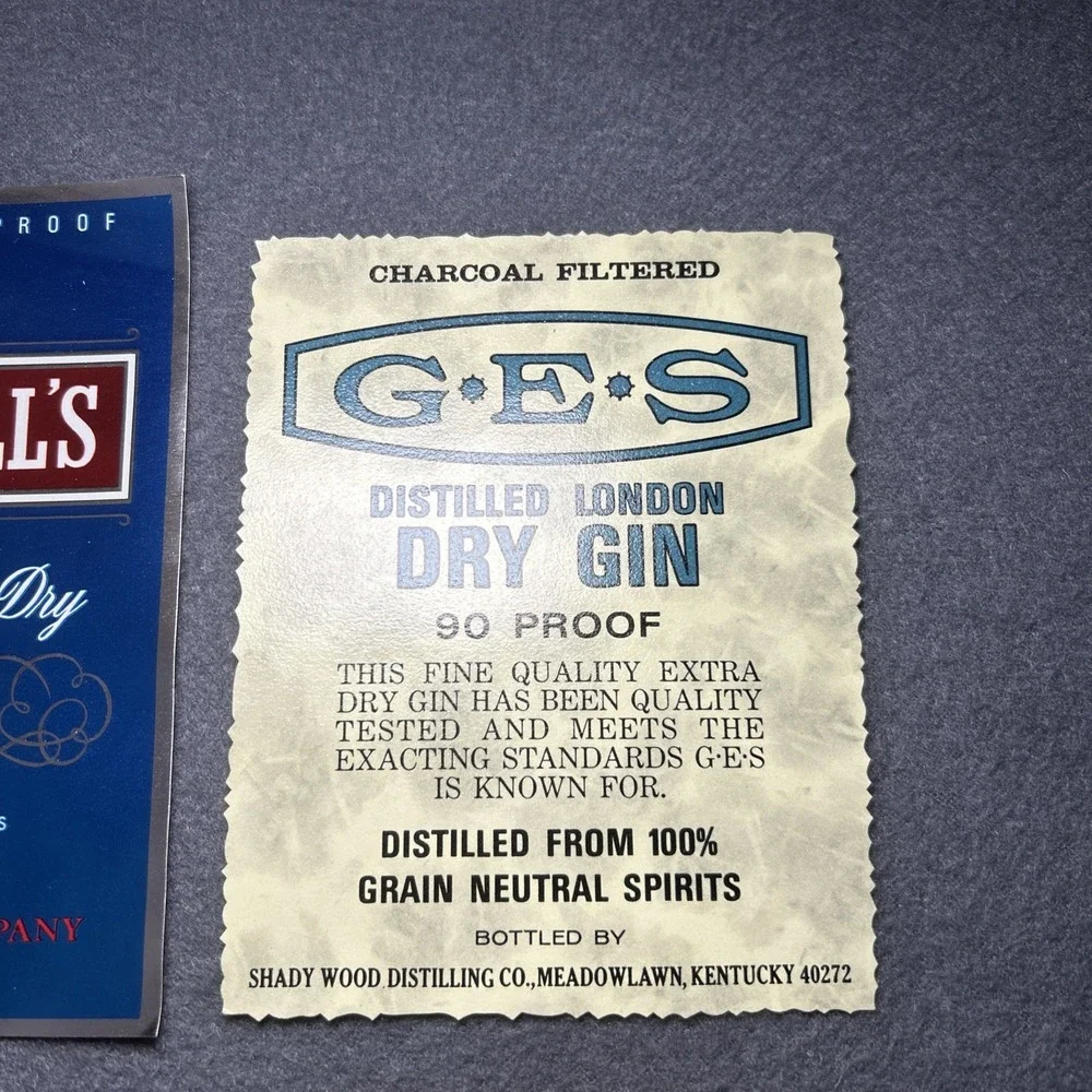 Vintage Lot of 7 Gin Alcohol Beverage Labels Collectible Bottle Labels‎